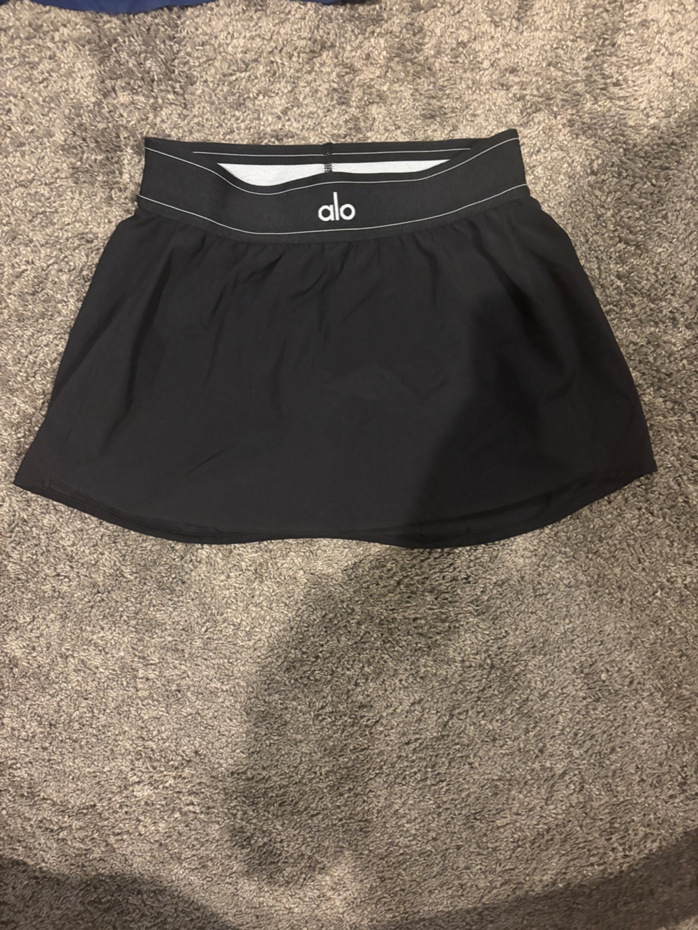 Alo Black Circle Skirt with Wide Waistband